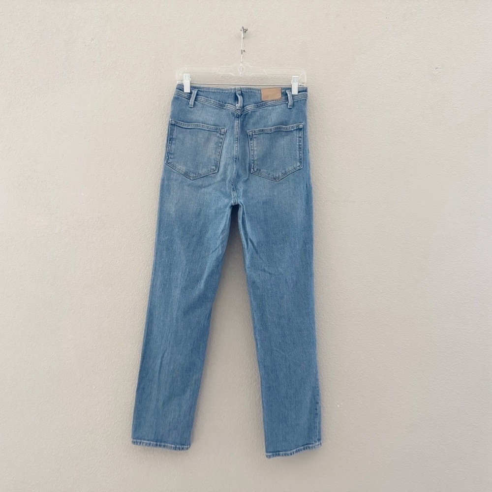 Paige Sarah Straight Ankle Jeans Denim Blue High Pleated Classic Retro 90s 29 - Picture 5 of 12